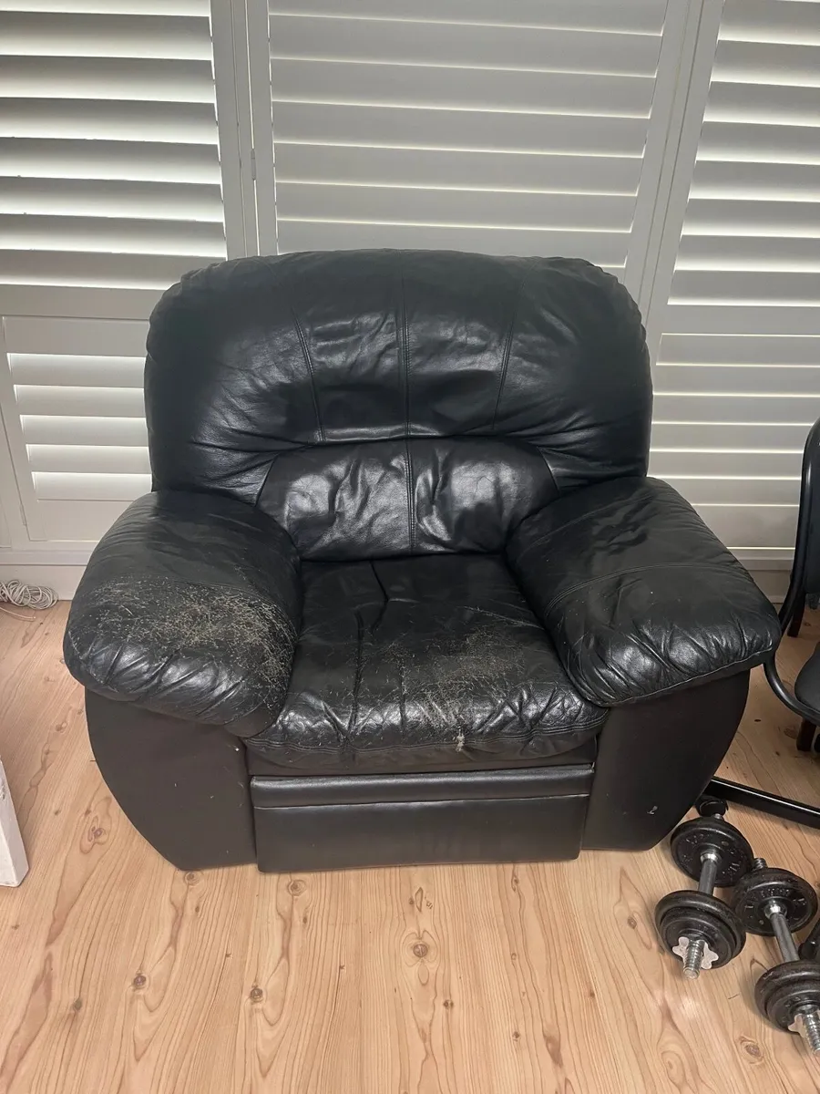 Leather recliner
