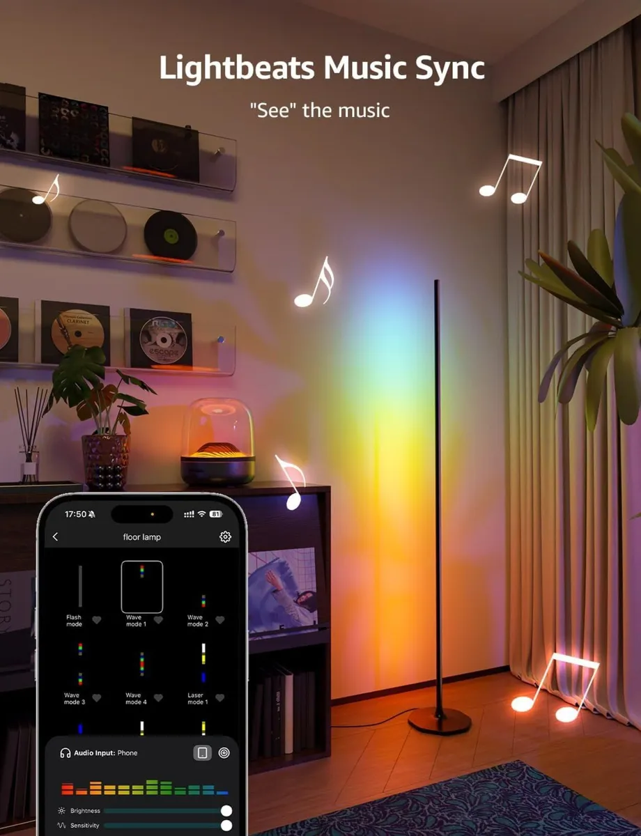 Ai Smart Floor Lamp 1000lm RGB+ic Warm LED - Image 4