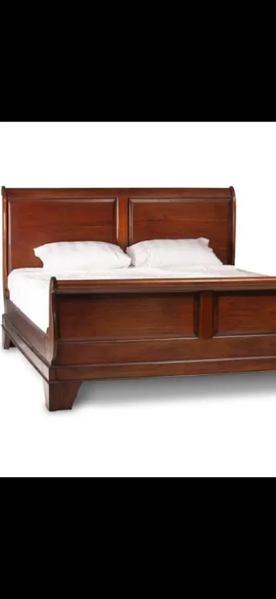 Solid Mahogany Super King Sleigh Bed - Image 2