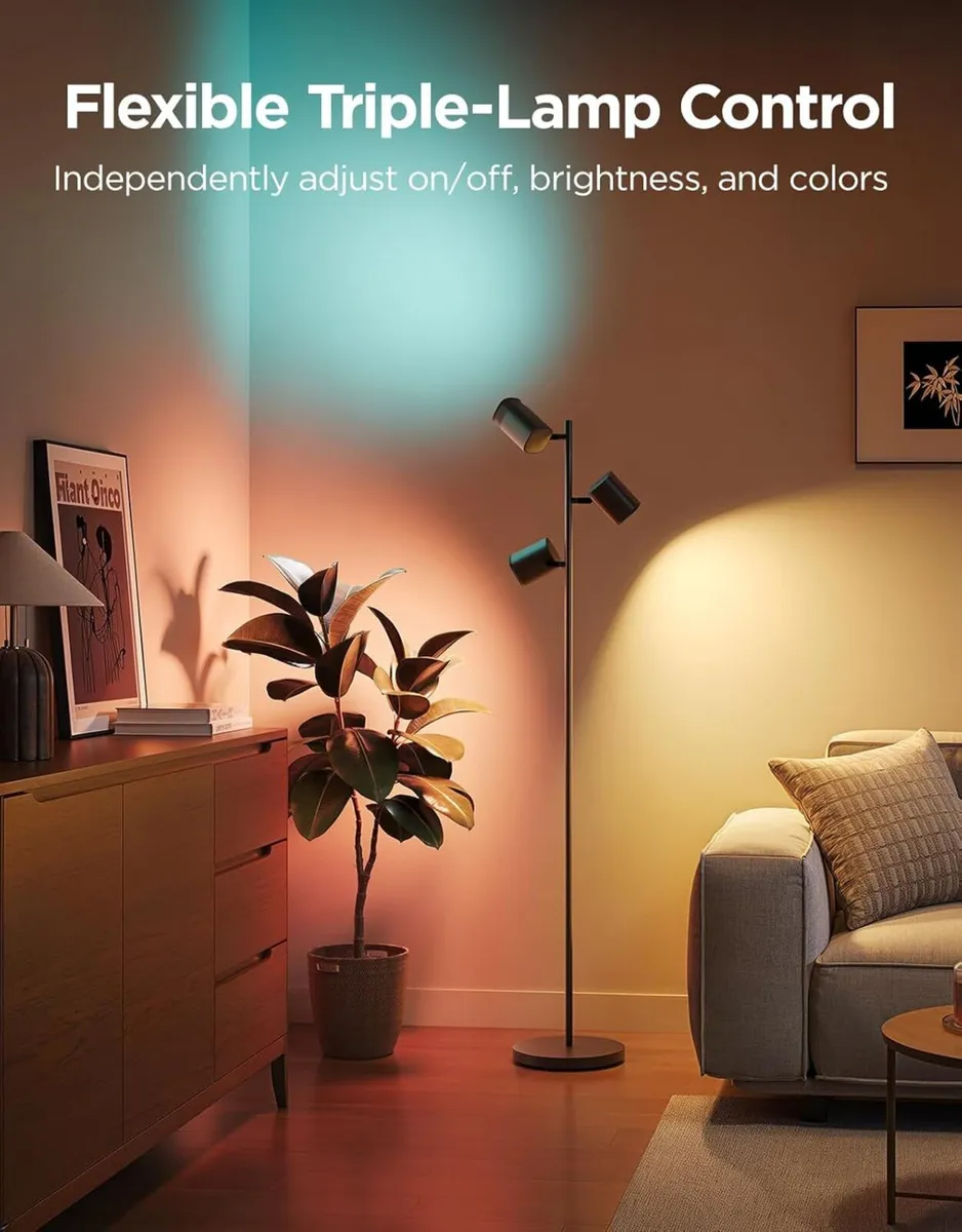 Floor Lamp Rgbww 3-Head Focus Adjustable Standing - Image 2
