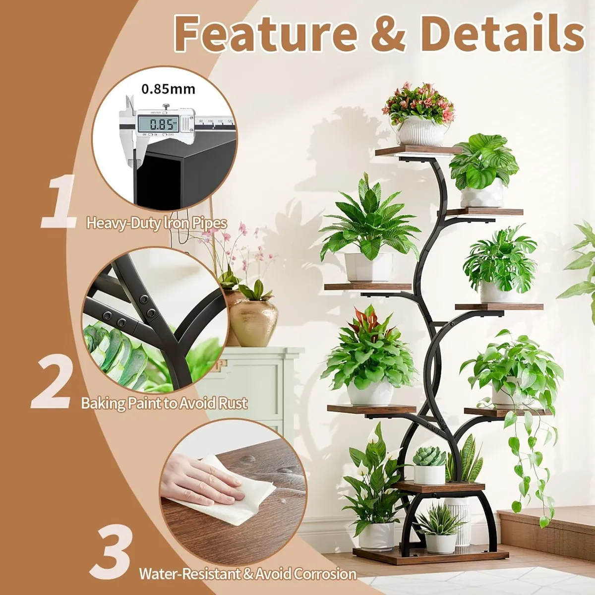 Plant Stand Indoor with Grow Light 8 Tiered - Image 4