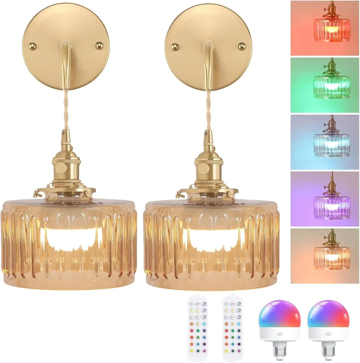 Battery Operated Wall Light Rechargeable Lamp - Image 1