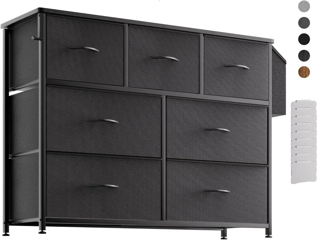 Fabric Chest of Drawers Large TV Stand - Image 1