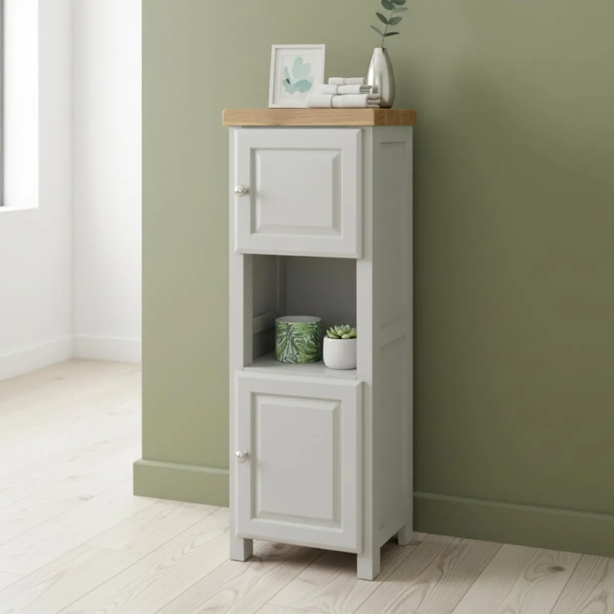 Grofurniture Tall Painted Slim Cabinet Hallway - Image 3