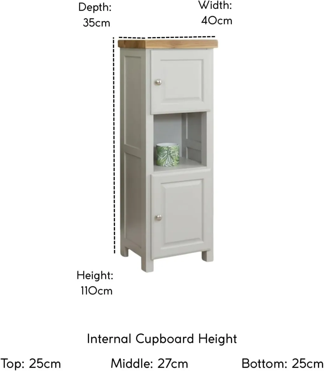 Grofurniture Tall Painted Slim Cabinet Hallway - Image 2