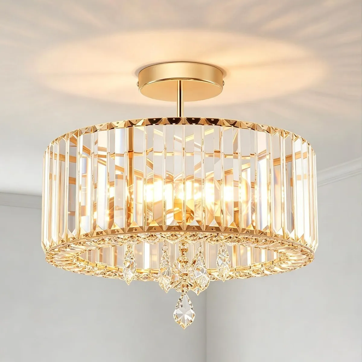 Crystal Ceiling Lights 3-Light Modern LED - Image 1
