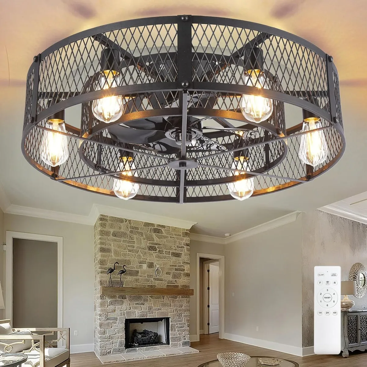Ceiling Fan with Light: 26 Inch Remote Control - Image 1