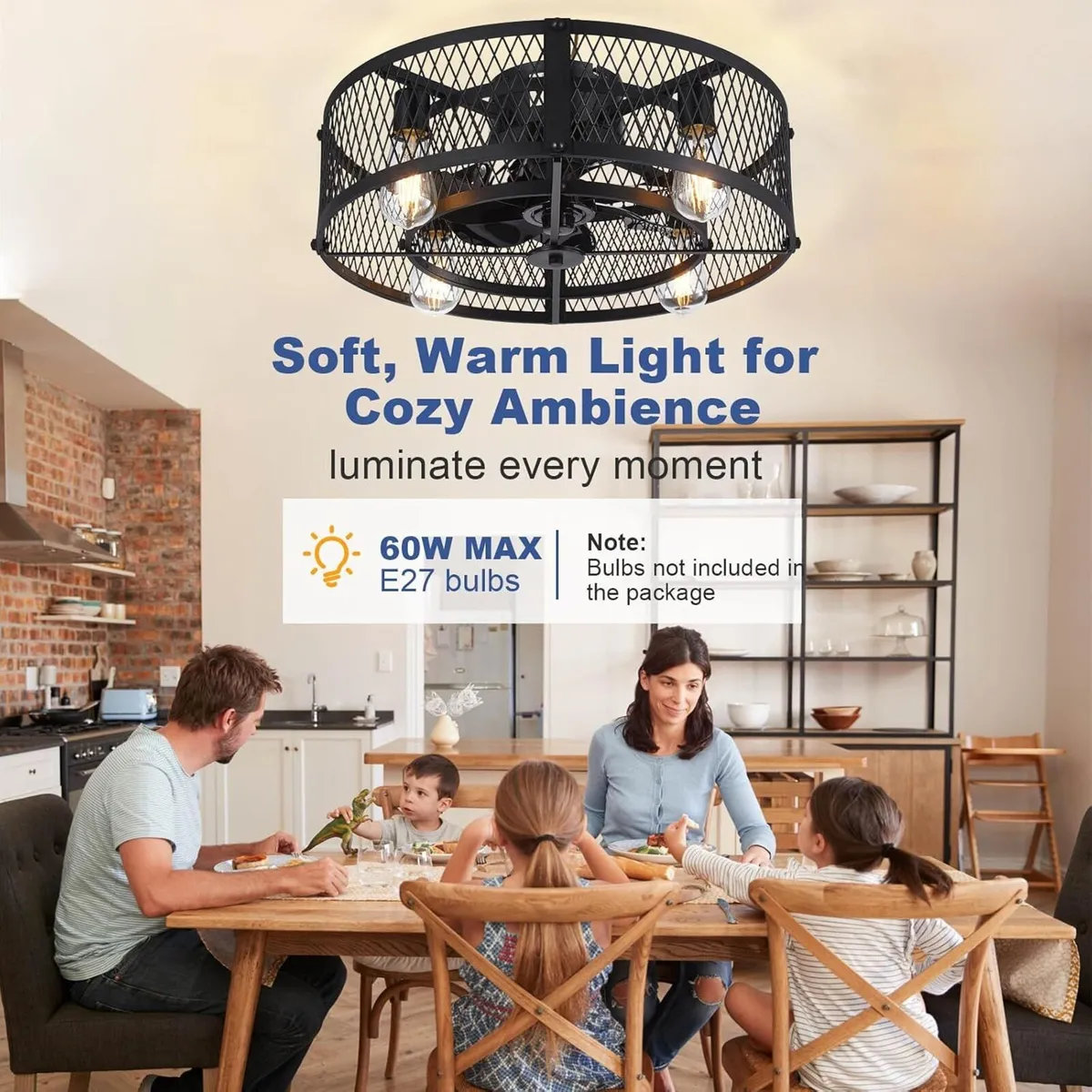 Ceiling Fan with Light: 26 Inch Remote Control - Image 4