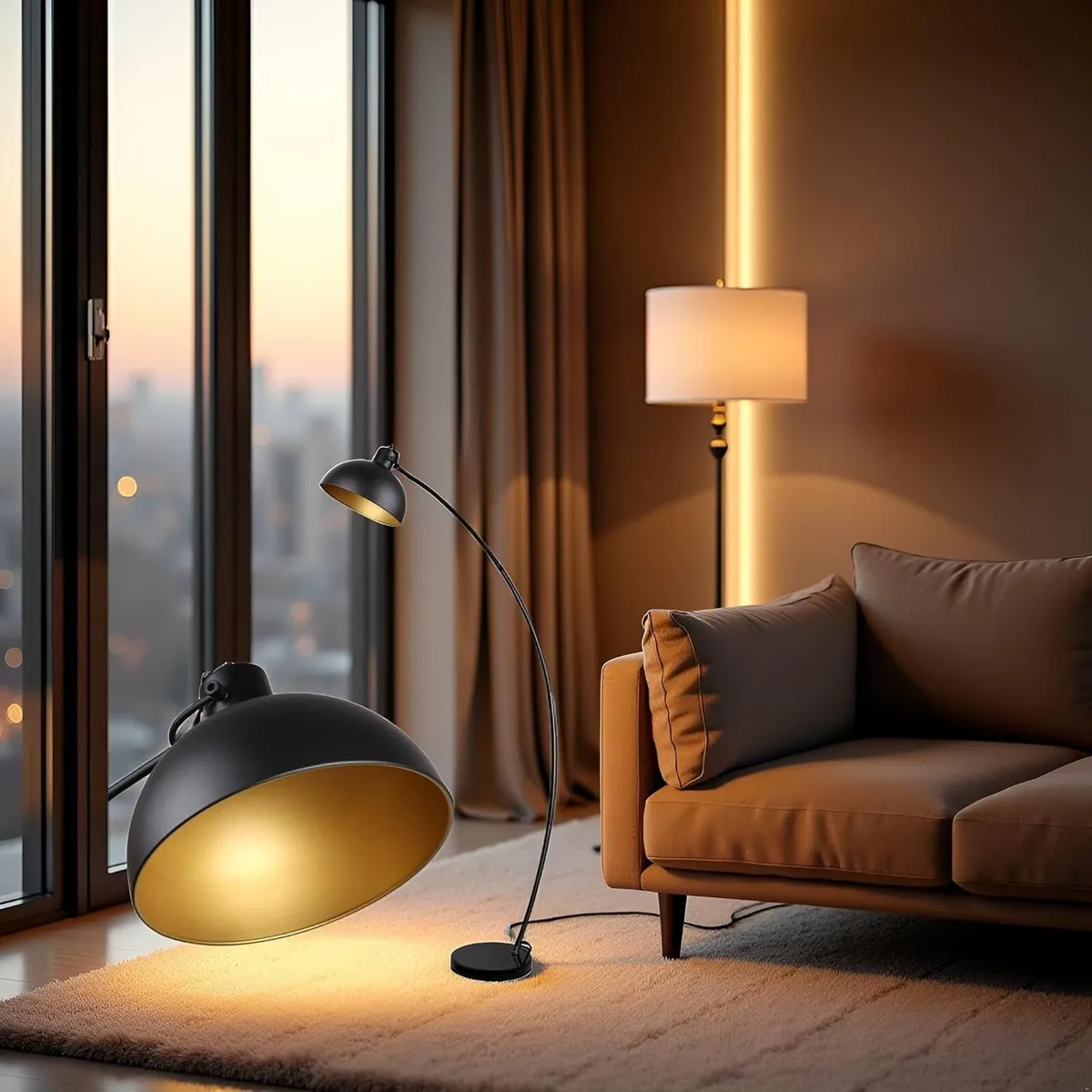 Arc Floor Lamp LED Metal with Interior 6W - Image 4