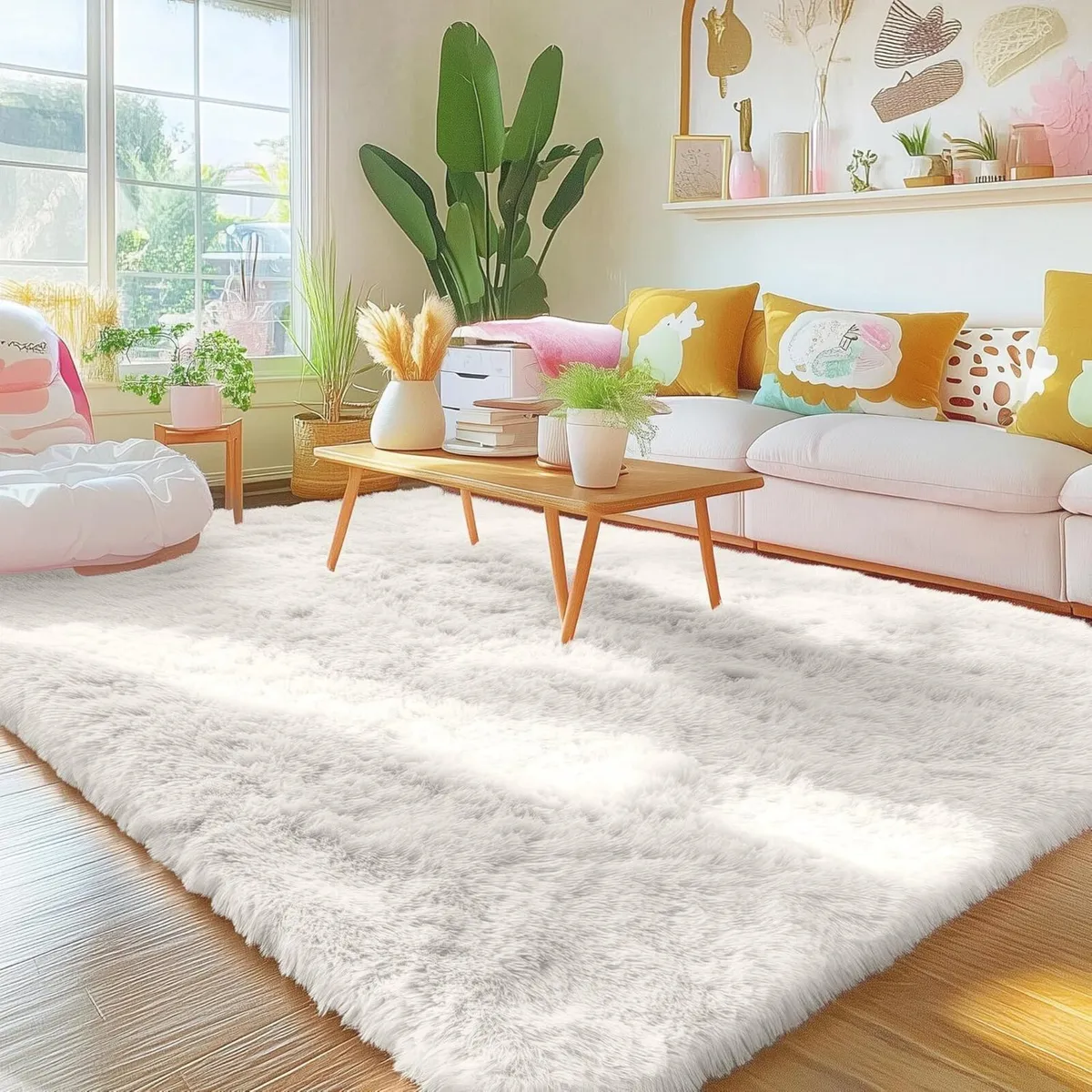 Fluffy Washable Large Rugs Living Room - Image 1