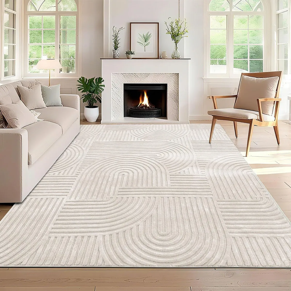Large Rugs for Living Room Fluffy Short Pile - Image 1