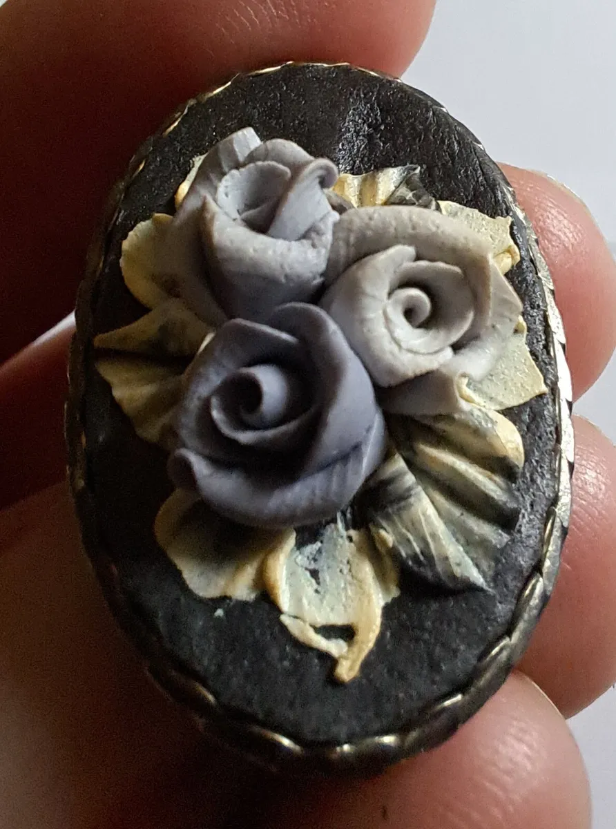 Vintage Floral Rose Brooch - Image 1