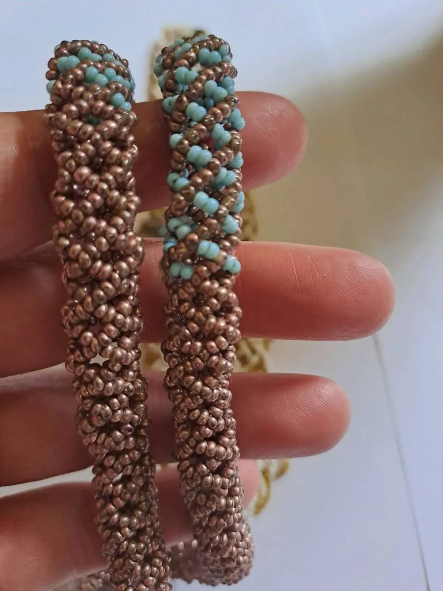 Vintage 1960s Handmade Beaded Necklaces - Image 3