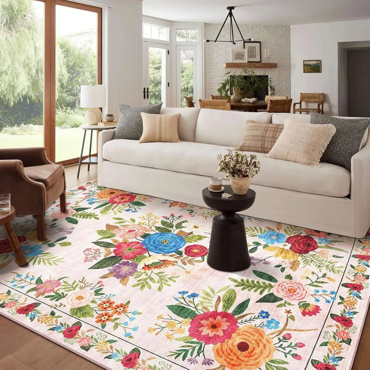 Washable Rugs Living Room Non Slip Floor - Image 1