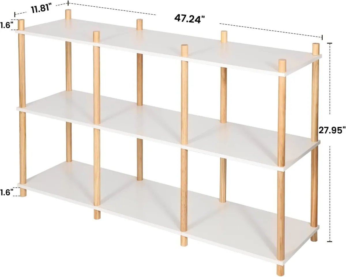 Bookcase Bookshelf 6 Cube Storage Unit Display Low - Image 3