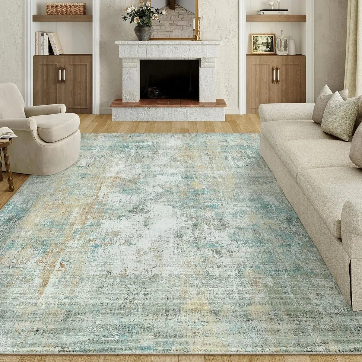 Washable Rugs Living Room Rug Large Carpet - Image 1