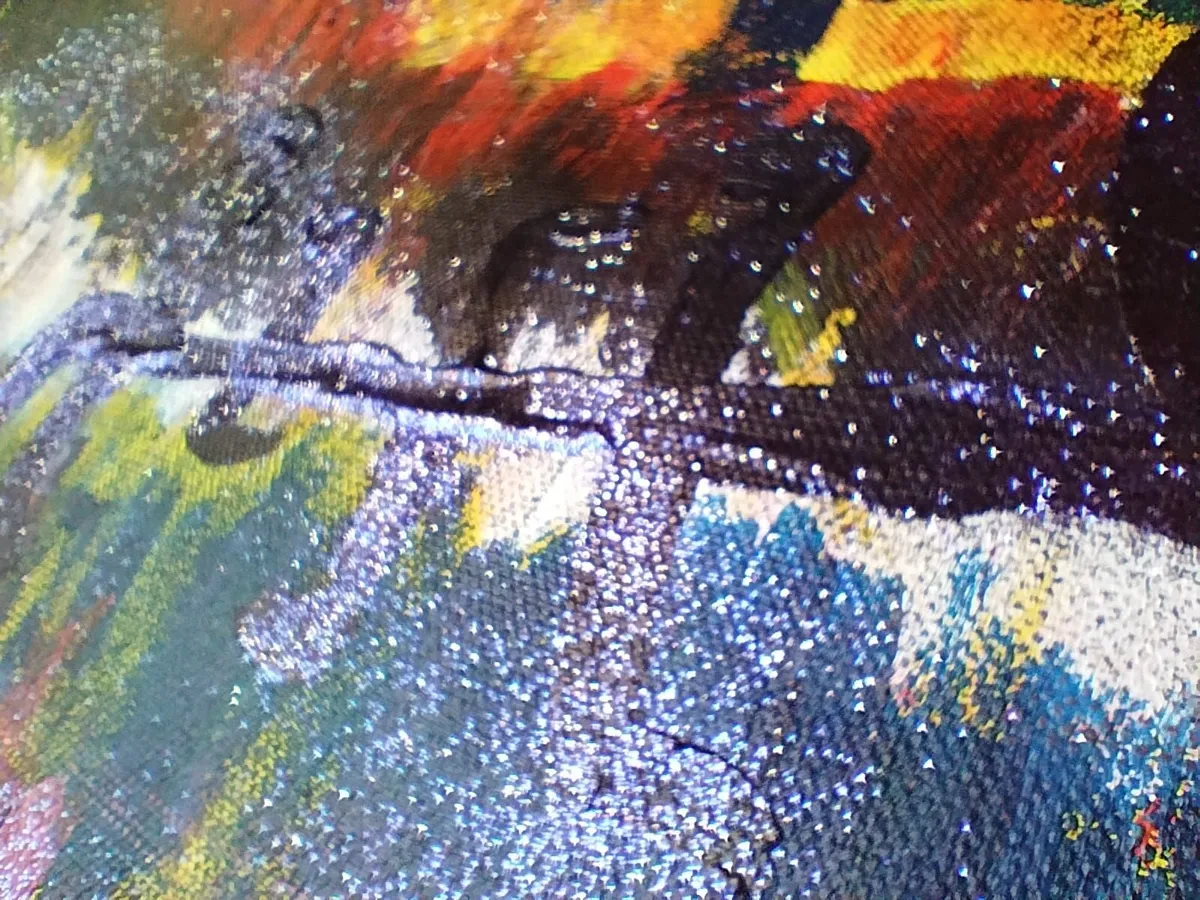 Prismatic Rhythm: An Original Vintage Impasto - Image 3