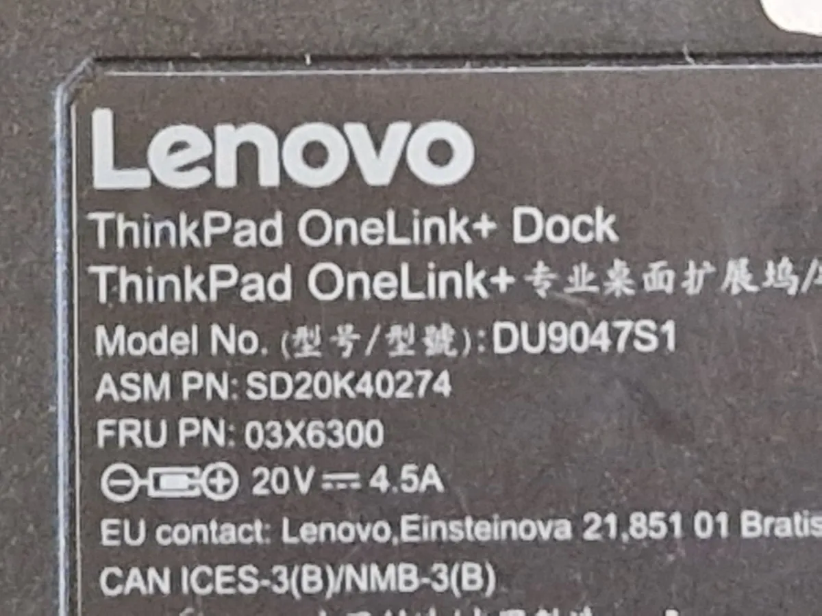 Lenovo Thinkpad OneLink+ DOCK, New Condition - Image 2