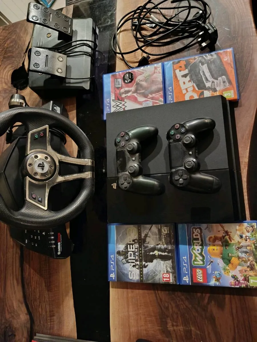 PS4 500GB Racing Setup + 4 games - Image 1