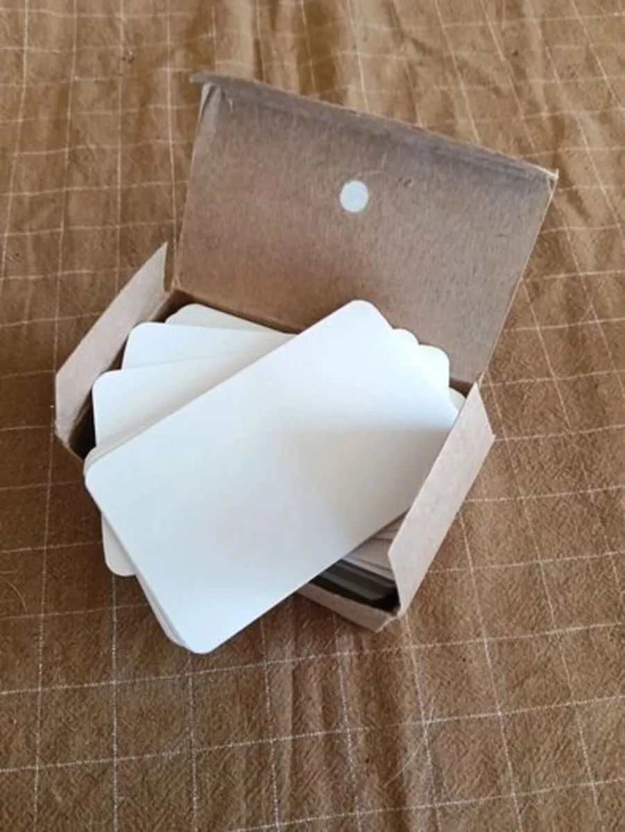 Box of blank cards