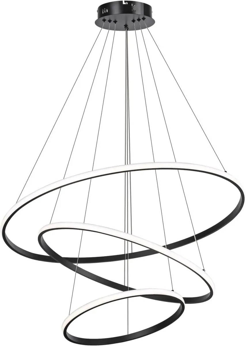 LED Pendant Light Dimmable 3 Ring Acrylic - Image 1