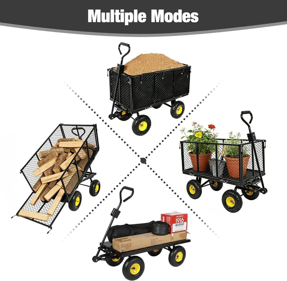 Oversized Garden Carts Wagon 800 Lbs Capacity - Image 3