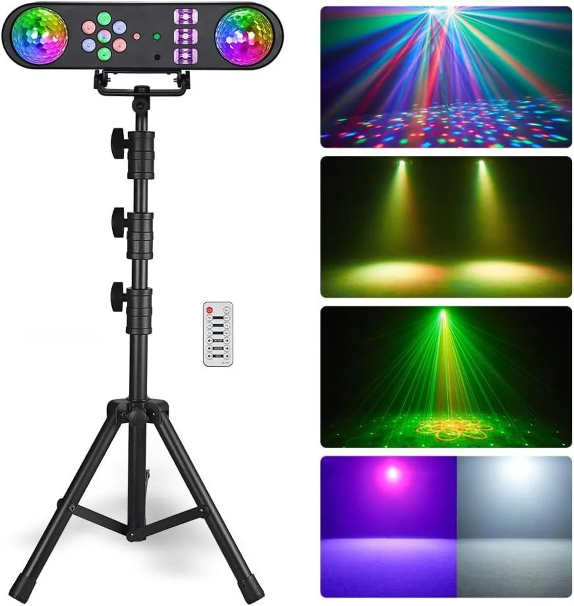 5-In-1 LED Dj Stand Light System with Kaleidoscope - Image 1