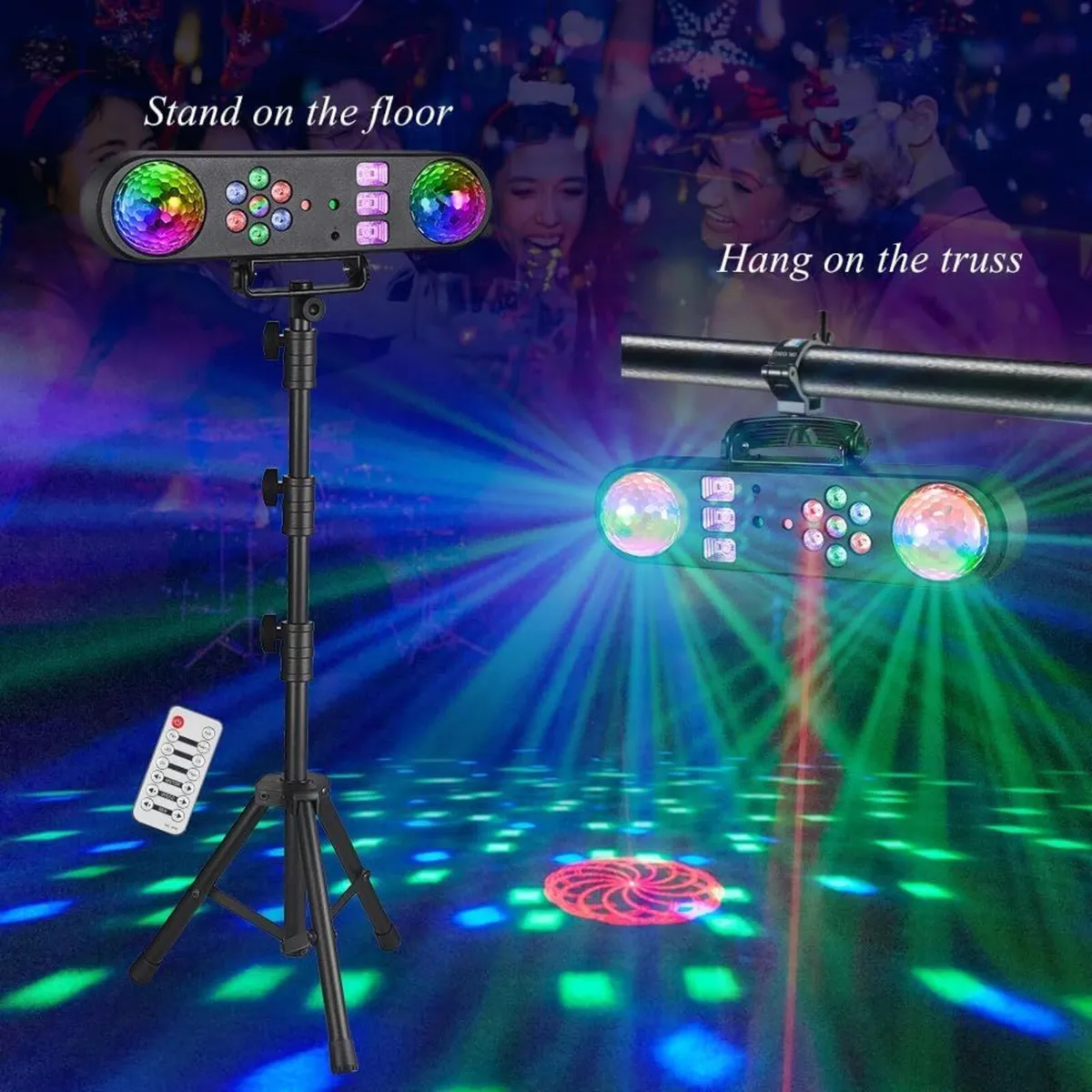 5-In-1 LED Dj Stand Light System with Kaleidoscope - Image 4
