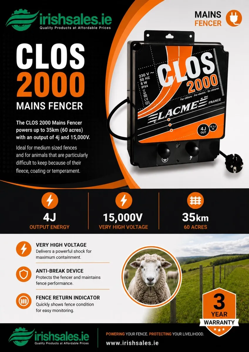 60 Acres Mains Fencer - Image 1