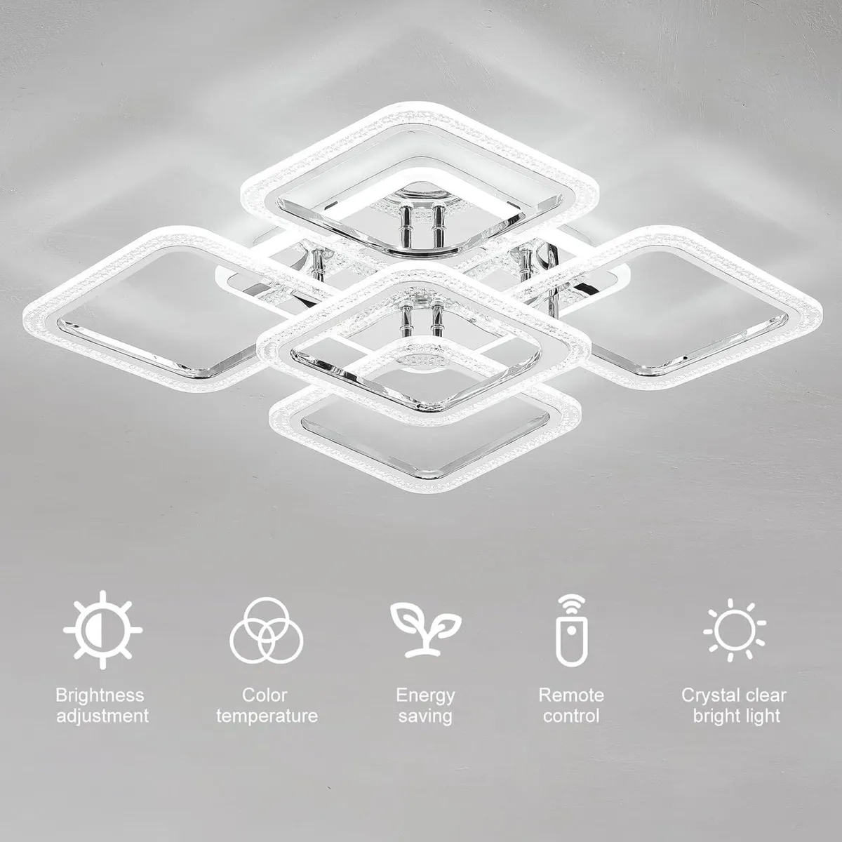 LED Ceiling Light Square Modern Flush Mount - Image 4