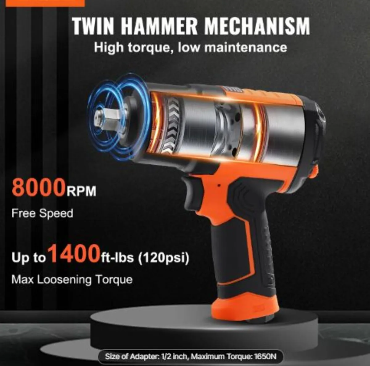 1.3 cm Air Impact Wrench, High Torque Up to 1894.6 - Image 4