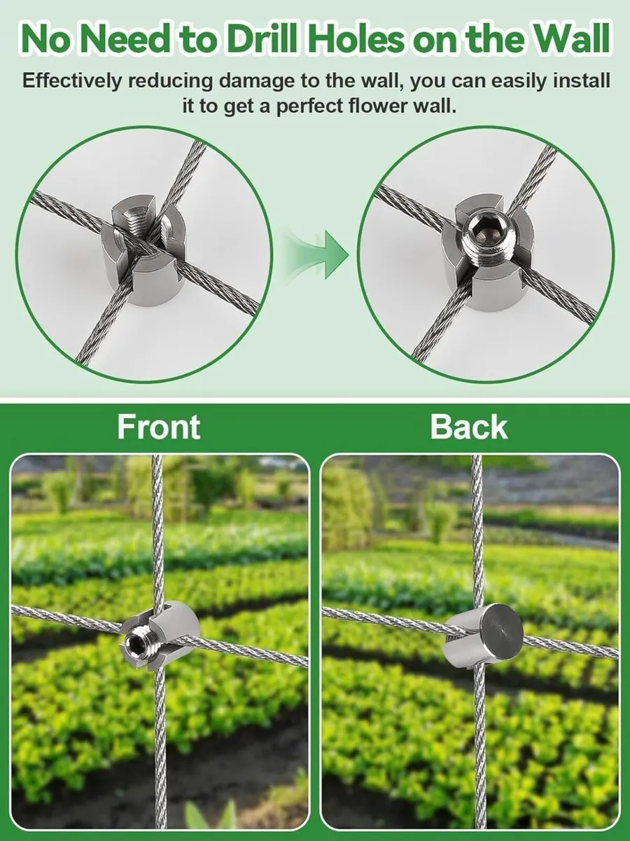 30m Stainless Steel Garden Wire Trellis - Image 3