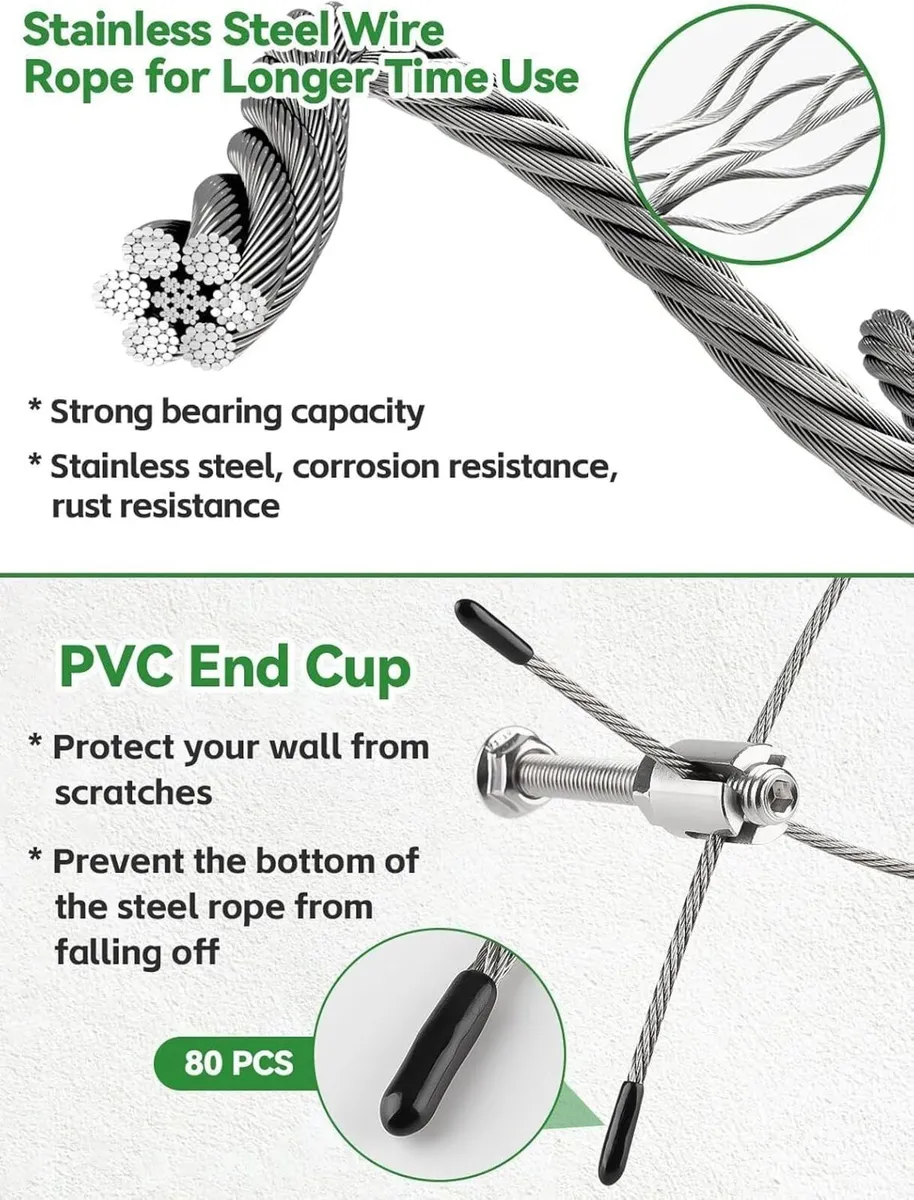 30m Stainless Steel Garden Wire Trellis - Image 4
