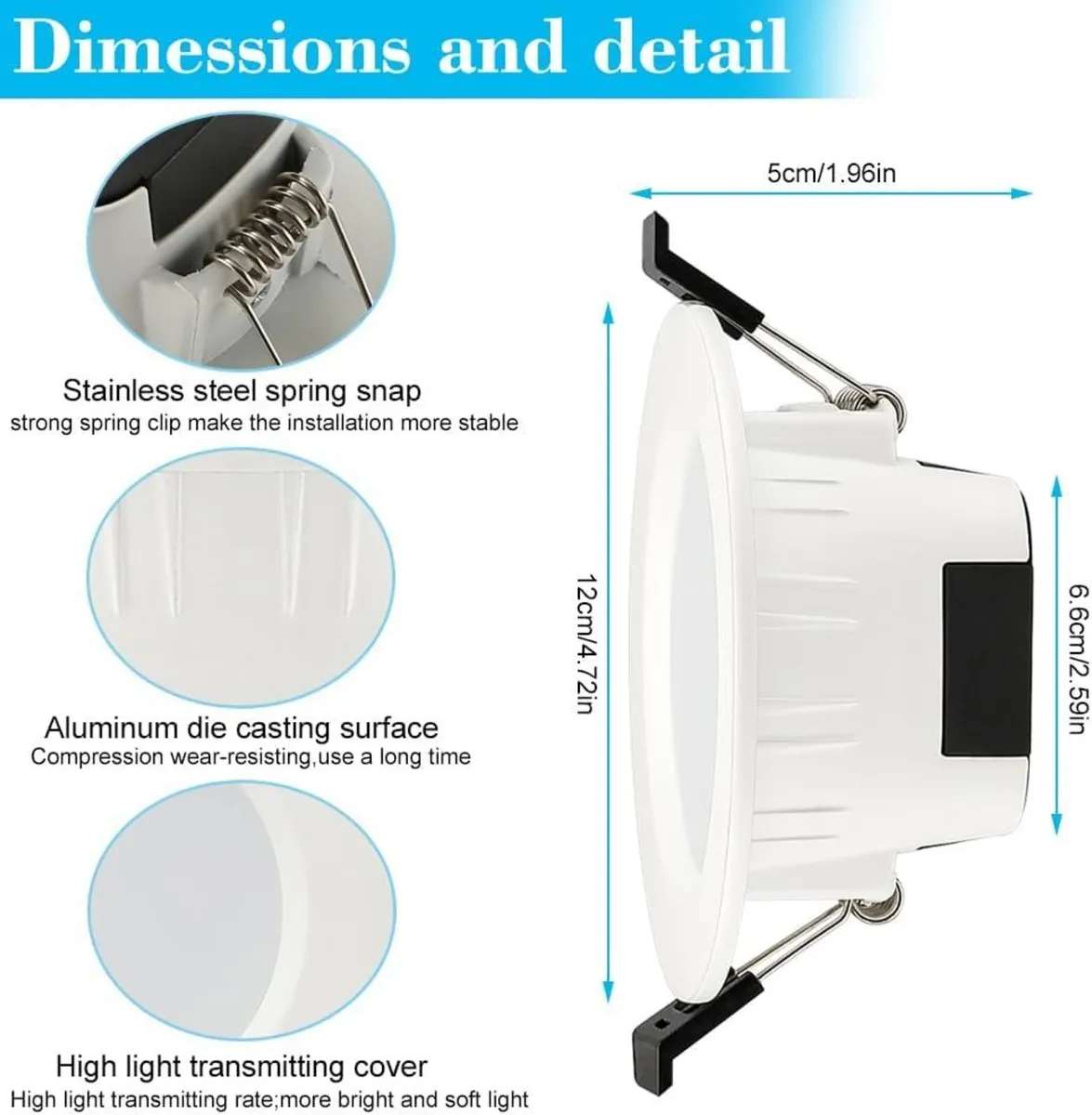 Wifi 9W Rgbw LED Recessed Ceiling Light Dimmable - Image 2