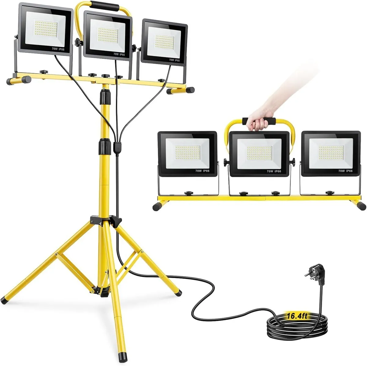 LED Work Light with Tripod 21000lm 3 Adjustable - Image 1
