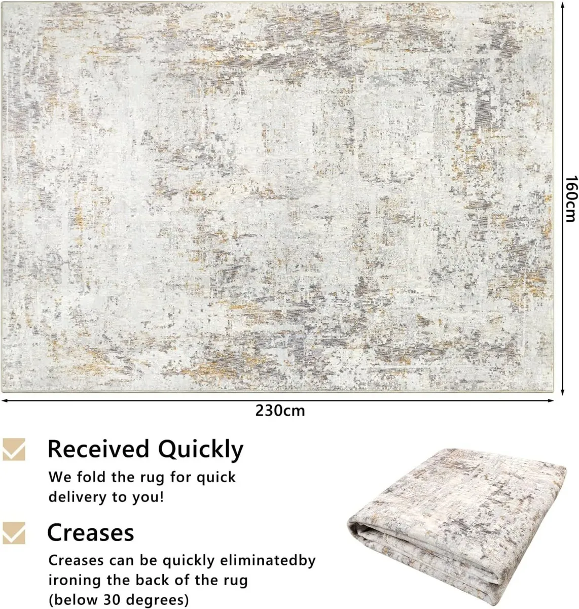 Large Modern Abstract Rugs Living Room Non-Slip - Image 2
