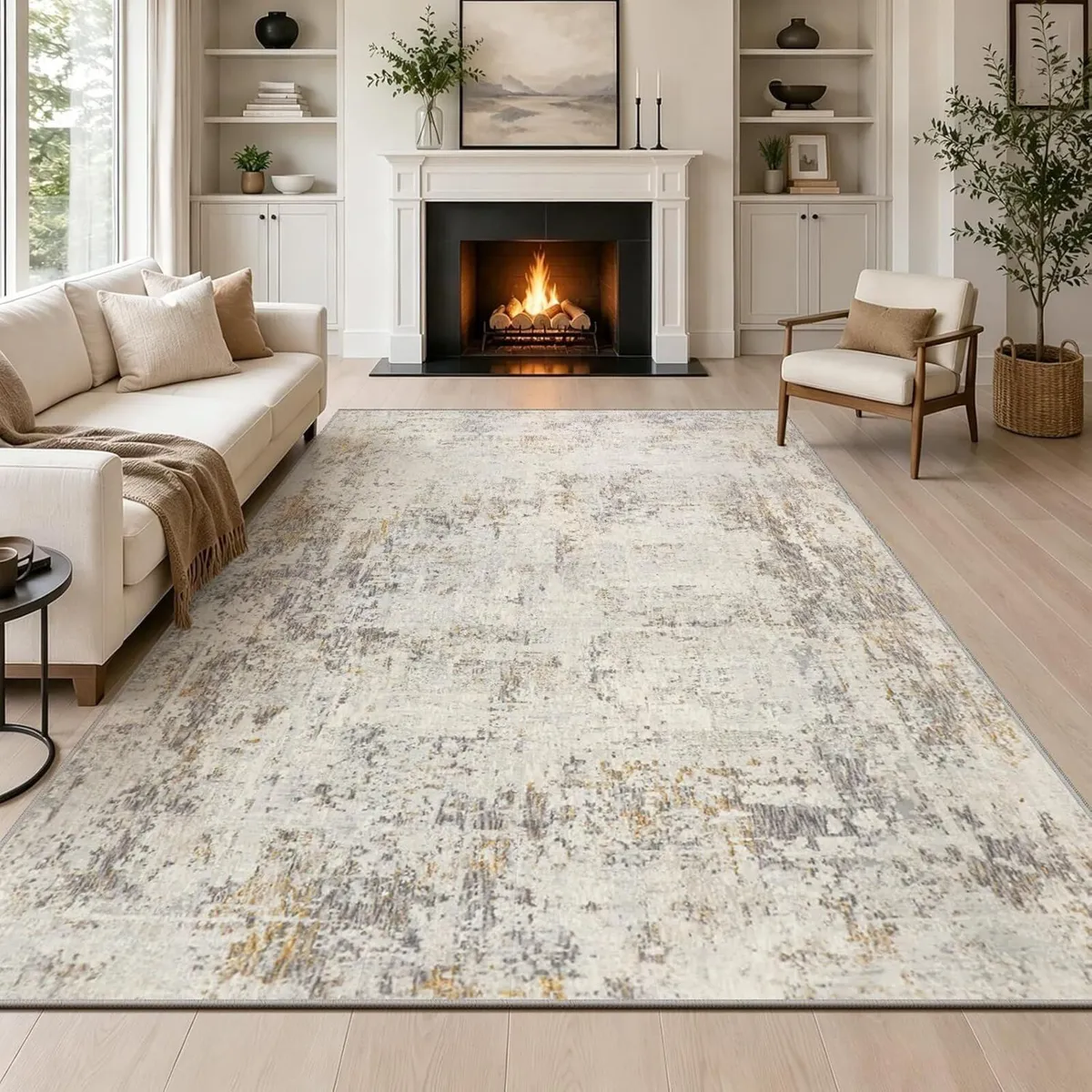 Large Modern Abstract Rugs Living Room Non-Slip - Image 1
