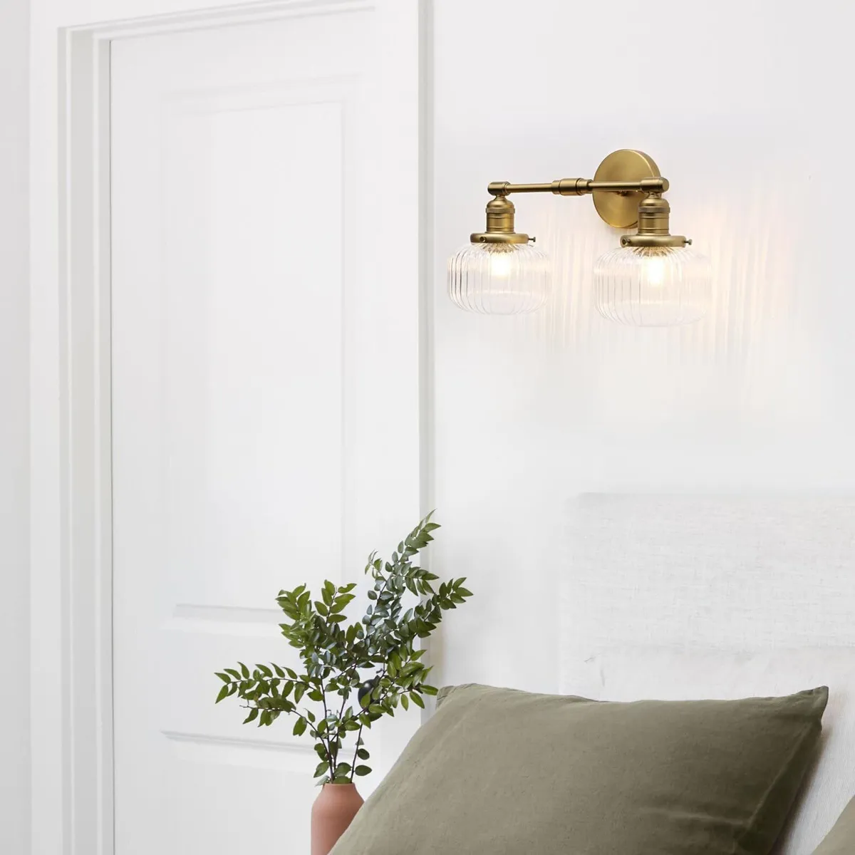 2-Lights Industrial Glass Wall Lights Clear - Image 3
