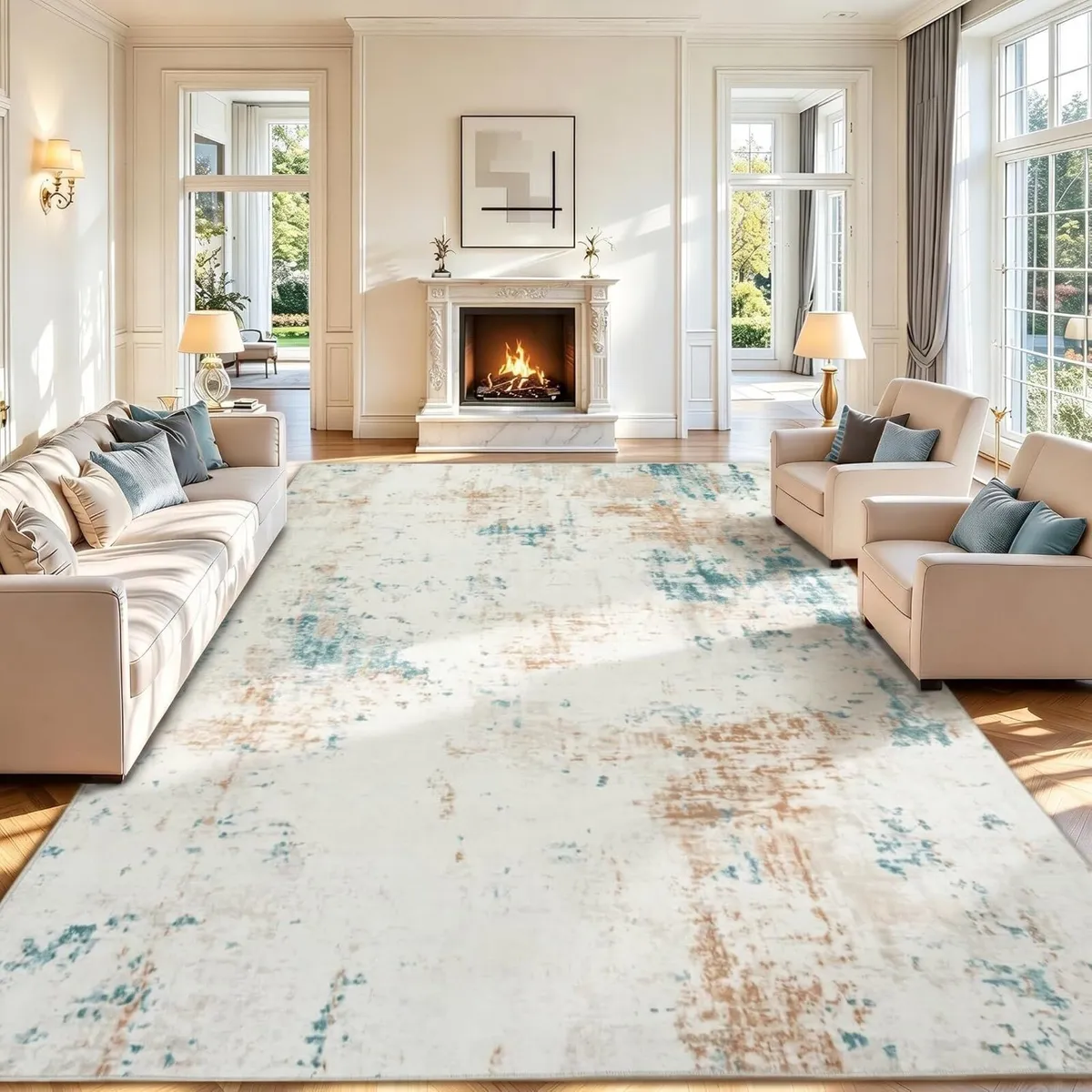 Large Rugs Living Room Washable Rug - Image 1