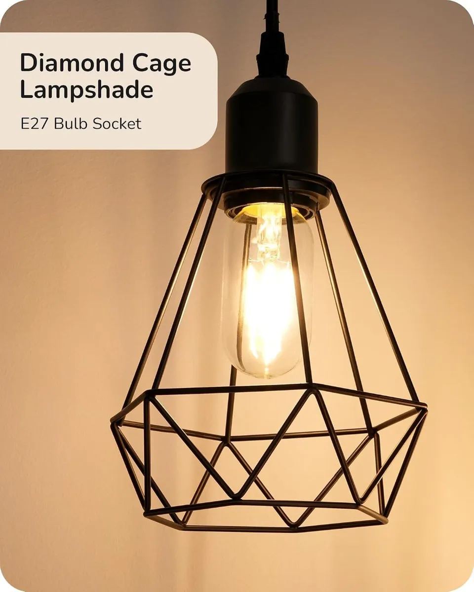 Industrial Floor Lamp with 3 LED Bulbs E27 - Image 3