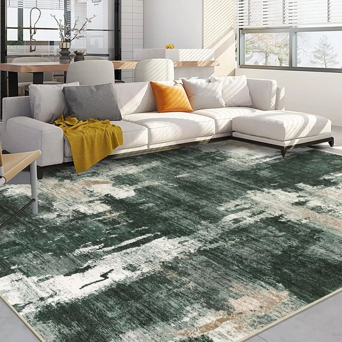 Modern Abstract Area Rug Living Room Extra Large - Image 1