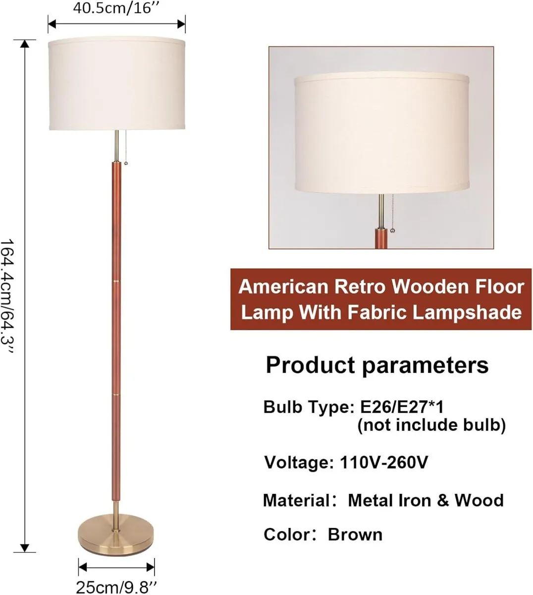 Modern Floor Lamp Mid Century Living Room 64 - Image 2