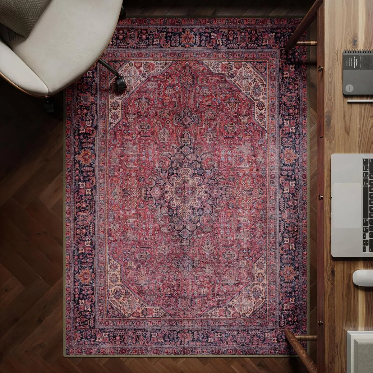 Washable Rug 75% Recycled Cotton Short Pile - Image 1