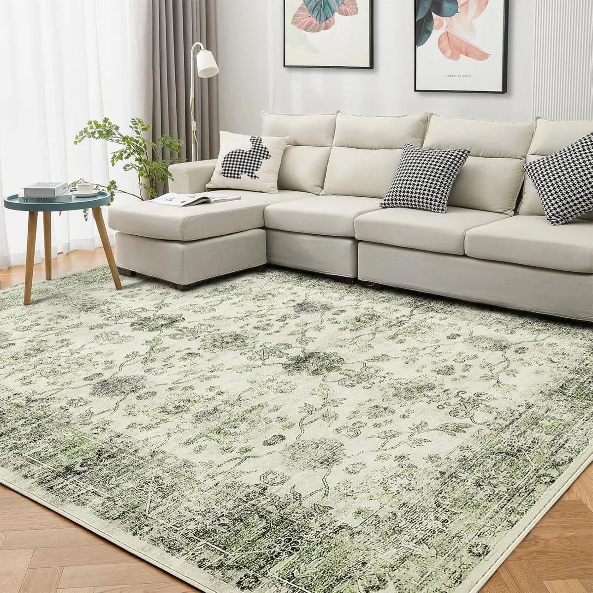 Vintage Rug160x230CM Washable Rugs Living Room - Image 3
