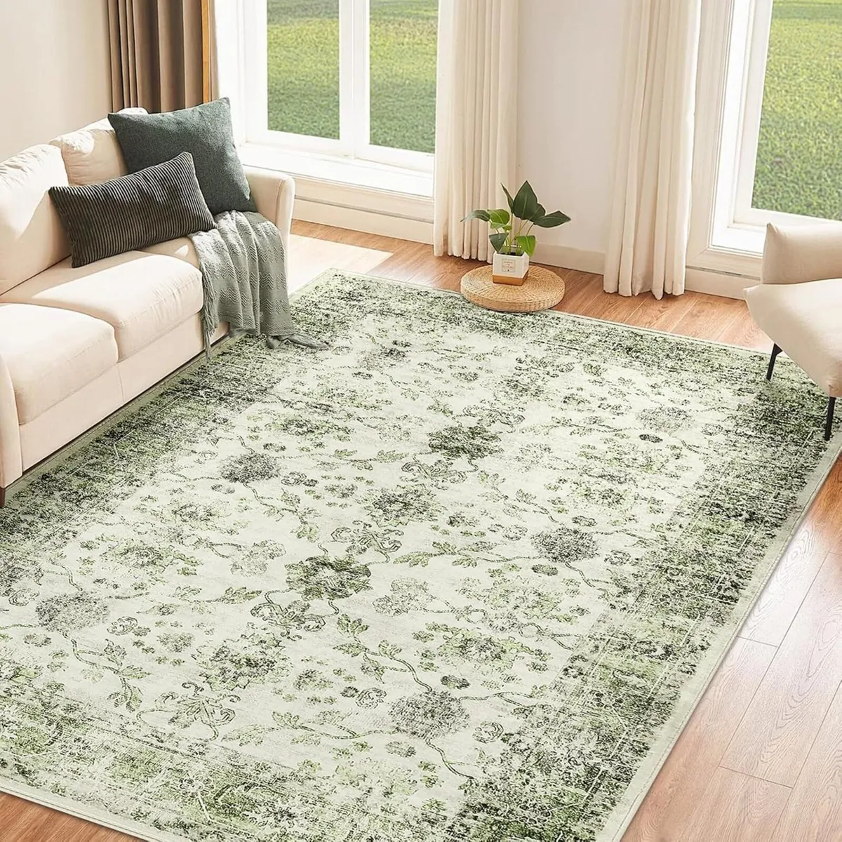 Vintage Rug160x230CM Washable Rugs Living Room - Image 1