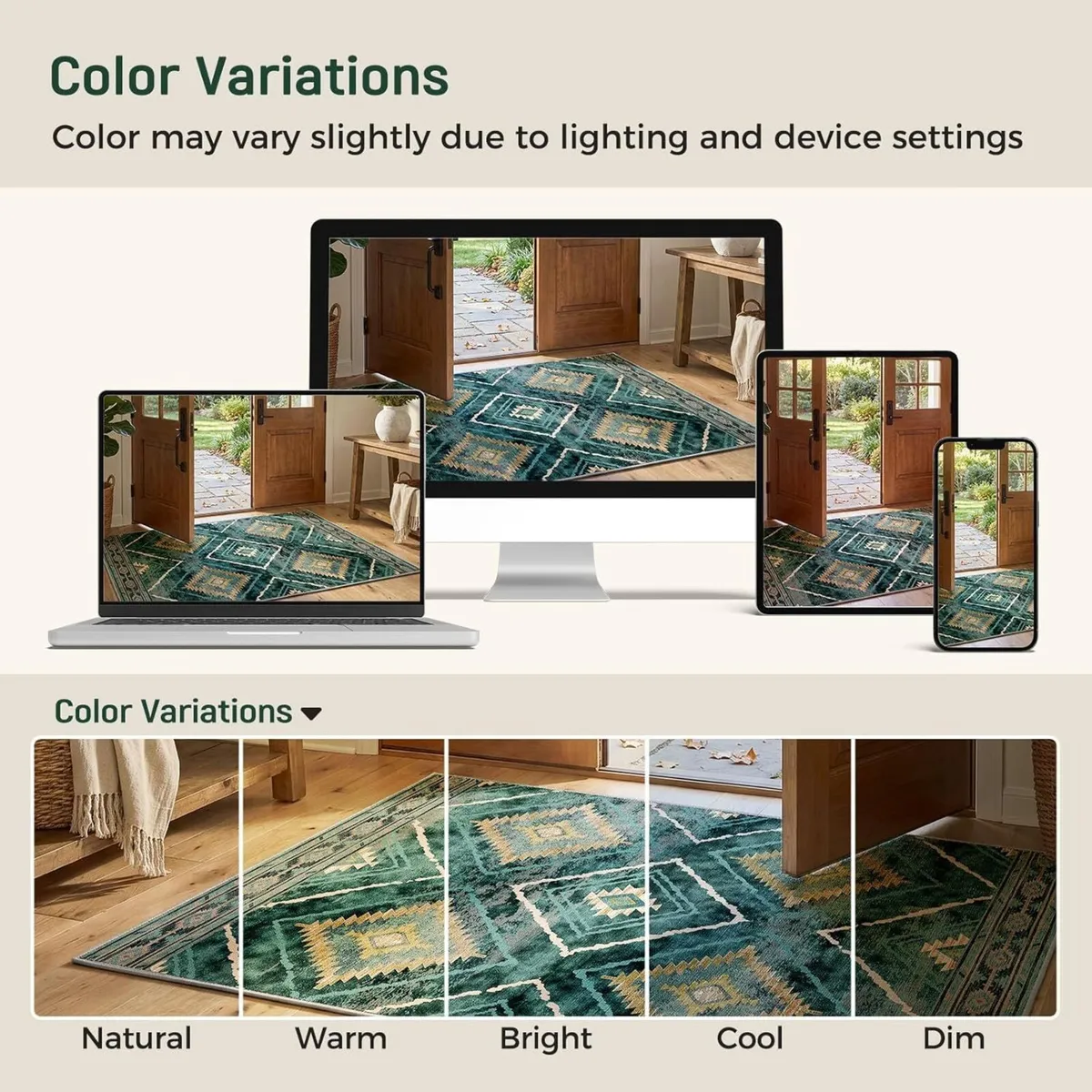 Washable Large Rugs Living Room Non-Slip - Image 4