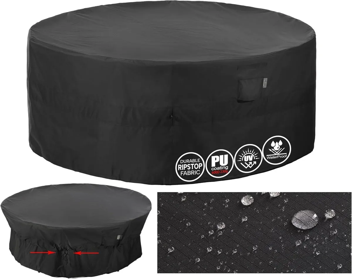 Round Garden Furniture Cover Waterproof - Image 1