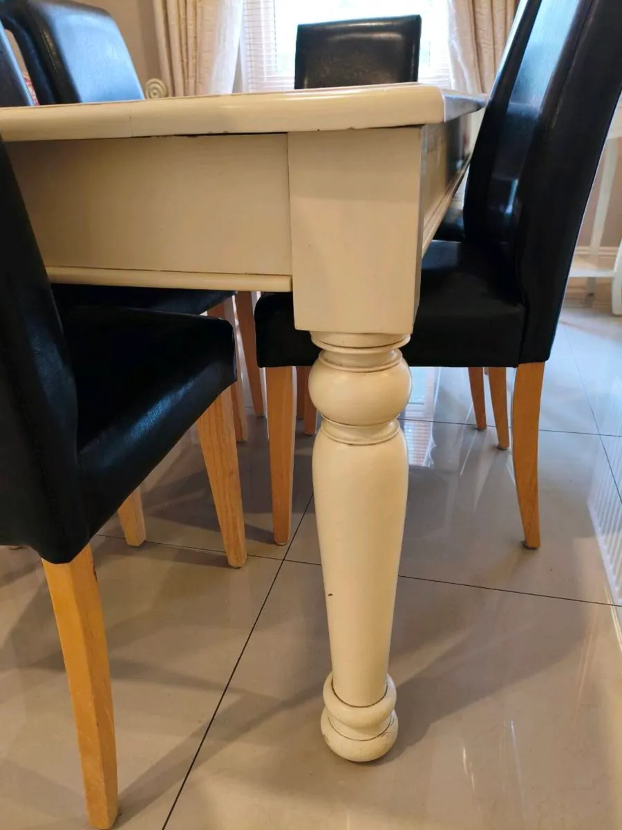 White Dining Table & Chairs - Image 2