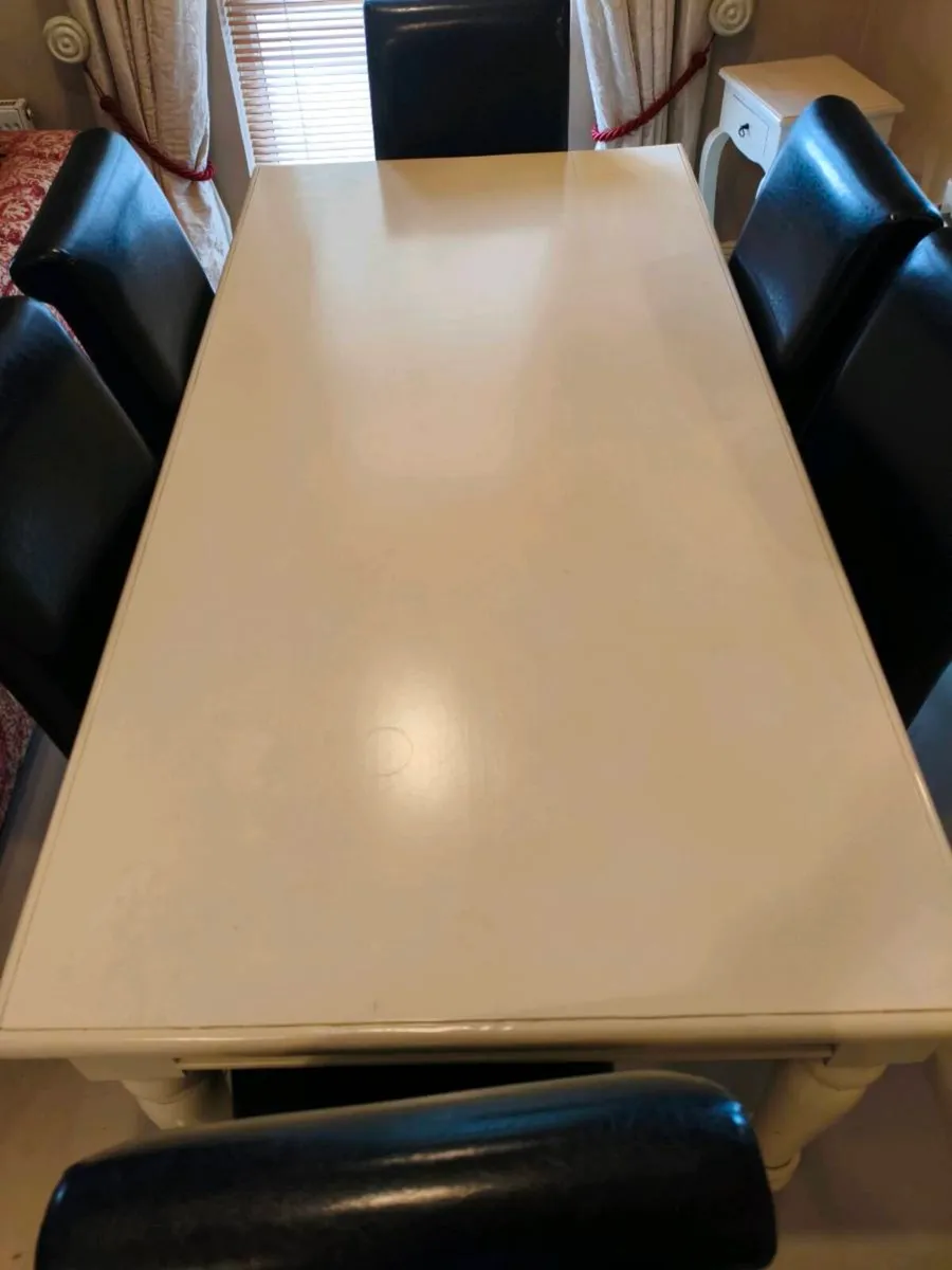 White Dining Table & Chairs - Image 3