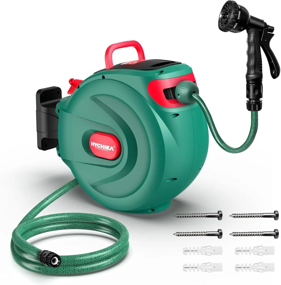 Hychika Hose Reel 30m Wall Mounted Retractable - Image 1
